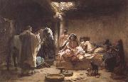 Frederick Arthur Bridgman Interior of an Algerian House,Biskra (mk32) painting